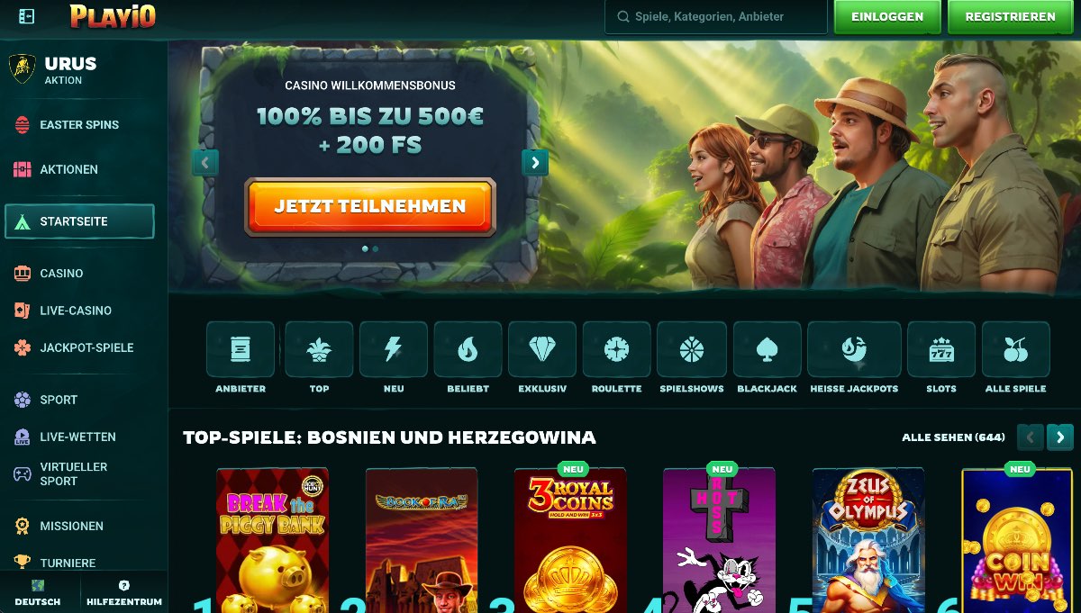 Playio hebt das Spielerlebnis auf ein individuelles Level: Mit dem Bonus Shop und dem VIP-Programm bietet dieses Casino deutlich langfristigere Vorteile als ein kurzfristiger Online Casino Bonus ohne Einzahlung.
